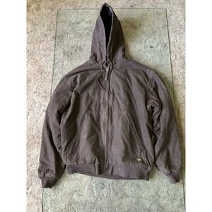 Berne Duck Active Jacket Mens XL Brown Good Quilted Workwear Coat HJ23BB